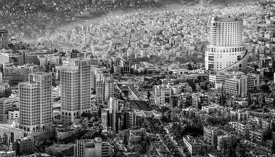 Aerial view of Amman, Jordan